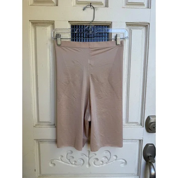 Spanx Power Shorts High Waist Shaping Shapewear Beige Size Medium - Picture 1 of 4